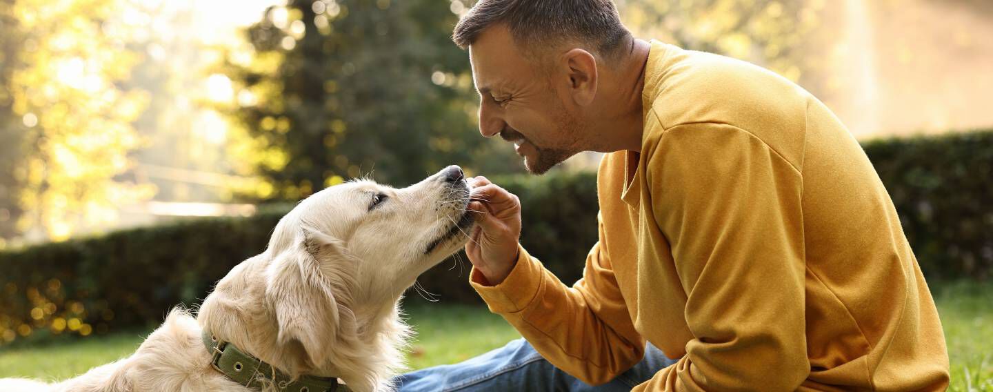 Man with his dog